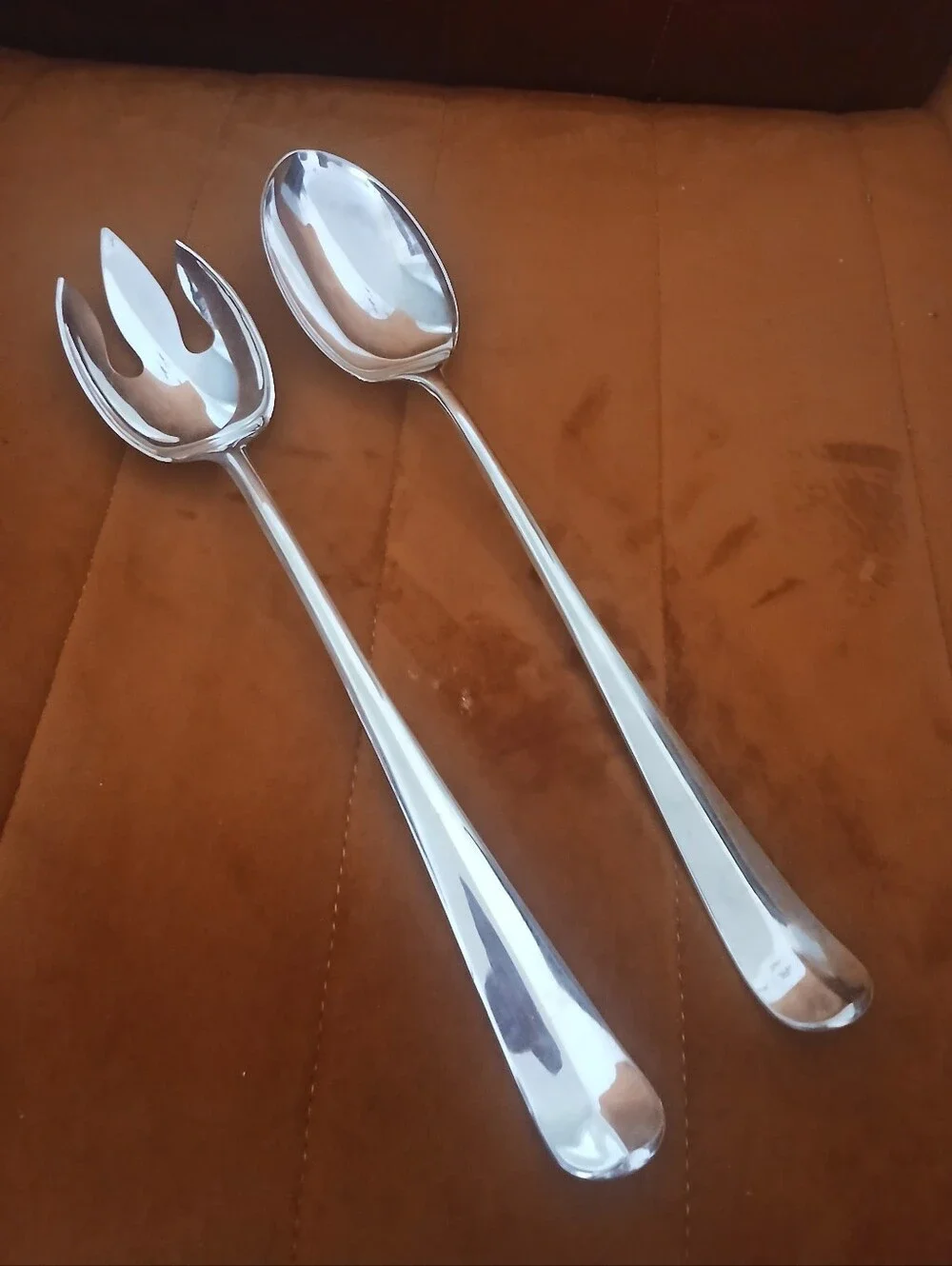 Silver Plated Serving Spoon and Fork Set